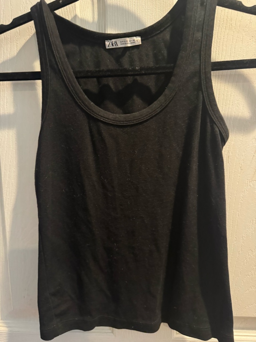 Zara Black Scoop Neck Tank